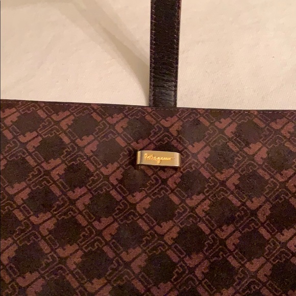 Vintage Salvatore Ferragamo Brown Logo Suede Bag - Picture 10 of 16